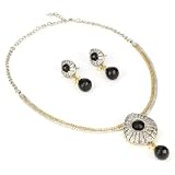 Taara Mughal Collection Silver, Gold, Onyx Nec