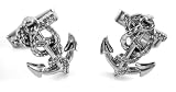 Nautica Cufflinks : Silver Polished Boat Anchor w/Box