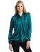 WHAT GOES AROUND COMES AROUND Women's Constance Blouse, Jewel Green, X-Small