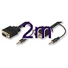 PC Laptop to HD LCD LED Plasma TV 15 pin VGA with Jack Audio Cable 2m