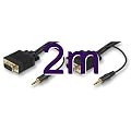 PC Laptop to HD LCD LED Plasma TV 15 pin VGA with Jack Audio Cable 2m