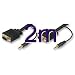 PC Laptop to HD LCD LED Plasma TV 15 pin VGA with Jack Audio Cable 2m