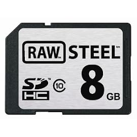 Hoodman RAWSDHC8GBST RAW STEEL 8GB SHDC Class 10 Memory Card