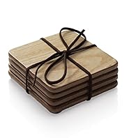 4 Wood Veneer Coasters