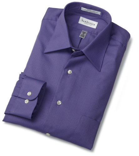 Van Heusen Men's Wrinkle Free Sateen Stripe Shirt