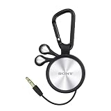 Sony Ecouteurs porte cl� MDR-KX70LW Cordon r�tractable Intra-auriculaires Couleur Noirpar Sony