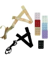 kilofly Low Back Bra Strap Converter Value Pack [Set of 2 + 7 Bra Back Extender]