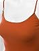 RT1002 Ladies Adjustable Spaghetti Strap Basic Long Cami Tank Top Rust S