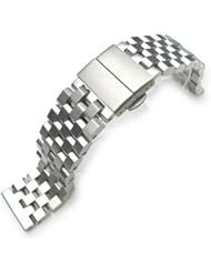 20mm Sandblasted SUPER Engineer Type II Solid Stainless Steel Deployant Watch Bracelet