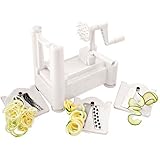 Paderno World Cuisine A4982799 Tri-Blade Plastic Spiral Vegetable Slicer
