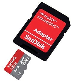 SanDisk 16GB Ultra microSDHC UHS-I Class 10 Memory Card