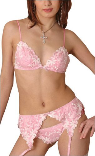 バカンスブラ＆ショーツ＆ガーター　ピンク　　B0237PI