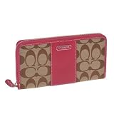 「コーチ 財布 COACH 長財布 ラウンドファスナー カーキ/ラスベリー ペネロピシグネスリム 43439-SKHRA」の画像