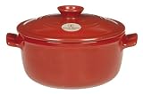 Emile Henry Flame Top 2-2/3-Quart Round Oven, Red