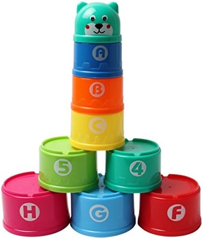 MUMU Store Infant Digital English Building Blocks Of Intellectual Enlightenment Piles Of Cups