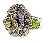 Charles Winston Sterling and CZ Flower Ring