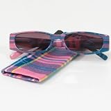 Scottish Tartan Plaid Sunglassess Case Pouch Pink with Multi Colors