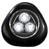 Lunartec Stick & Push Light mit 3 weißen LEDs (schwarz)