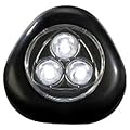 Lunartec "Stick & Push" Light mit 3 wei�en LEDs (schwarz)