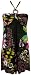 Flower Print Rutched Halter Bra Top Beach Summer Dress