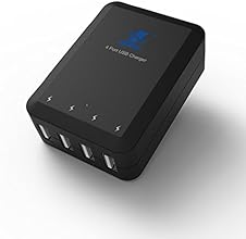 iXCC &reg; Quad USB 4 Amp (20 Watt) SMART High Capacity [High Power] AC Travel Wall Charger - ChargeWise (tm) Technology [High Speed] FAST Charging for Apple iPhone 6 plus/6 /5s /5c /5 ; ipad air/ air 2; iPad Air mini (Retina Display)/ mini 3; Samsung Galaxy S5 / S4/ S3; Samsung Note; the new HTC One (M8); Google Nexus and More [Black]