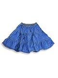 Mulberribush - Girls Denim Tiered Skirt, Indigo Denim