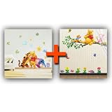 Modern House Winnie the Pooh Sitting on the Branch and Winnie the Pooh and Tiger Friends hugging (3 Pages) removable Vinyl Mural Art Wall Sticker Decal