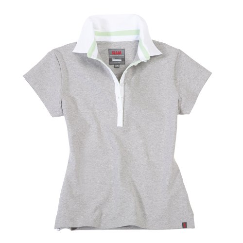 SLAM Damen Polohemd Solymar, grau-wei&szlig;, S, S908040S00 Preisvergleich