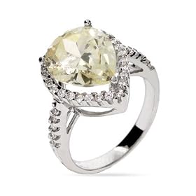 Celebrity Style Canary Yellow CZ Engagment Ring Size 5 (Sizes 5 6 7 8 9 Available): Eve's Addiction: Jewelry