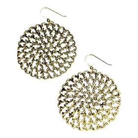 Kipepeo Antique Gold Roundel Earrings