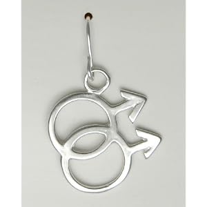 Gay Pride Sterling Silver Earring A SINGLE EARRING! Why buy a pair when one will do?
