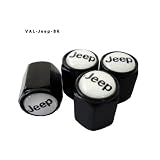 AGT Aluminum Black Valve Caps Tire Cap Stem for Jeep Wheels (Pack of 4) by AGT