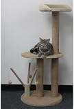 PetPal 3 level Jute Made Cat Furniture With Interactive Toys, 20"x20"x46"