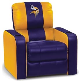 DreamSeat Minnesota Vikings NFL Leather Recliner
