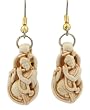 Intricately Detailed Hand Casted Serene Krishna Earrings