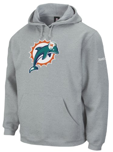 NFL Men's Miami Dolphins Grey End Zone Playbook Hood (Grey, Small)