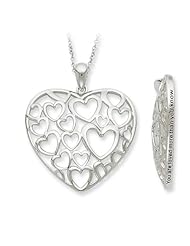 You Are Loved, Multiple Hearts Necklace in Silver