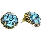 Sorrelli Tropical Cushion Cut Gold-Tone Stud E
