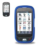New Fashionable Perfect Fit Soft Silicon Gel Protector Skin Cover (Faceplate/Snap On) Rubber Cell Phone Case with Screen Protector for Samsung Highlight SGH-T749 T-Mobile - NAVY
