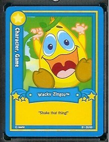 Ganz WebKinz Trading Card #28 Wacky Zingoz - Mint Condition - Shipped in Protective Case!