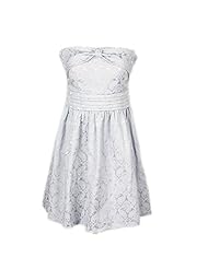 Strapless Chiffon Wrap Jacquard   Dress With a Bow(s)