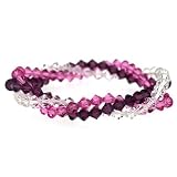  : Genuine Swarovski Crystal Pink, Purple, Crystal Bracelet Set