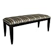 Avington Bench - Brown/ Blue Stripe