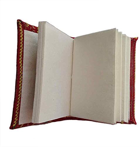 8 Embroidered Handmade Notebooks (Red & Orange)- Eco-Friendly Party favors