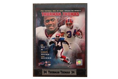 Encore Select 510-FBBUF34 Buffalo Bills Thurman Thomas 9x12 Plaque