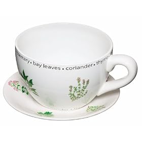 Kitchen Craft Teacup Shaped Novelty Herb Planter- Large Sized 25