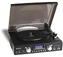 Jensen 3-Speed Stereo Turntable with MP3 Encoding and AM/FM Stereo - JTA-450 (Black)