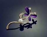 New Freshwater pearl vintage antique rhinestone brooch pin jewelry butterfly YSXZ052
