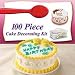 Betty Crocker 100 Piece Cake Decorating Kit, Instruction and Decorating Idea Book.