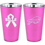 NFL Buffalo Bills 16-Ounce Breast Cancer Awareness Lusterware Pint Glass Set